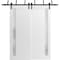 Sartodoors Sliding Closet Bi-fold Doors 84 x 80in, Quadro 4111 Matte Black, Sturdy Tracks Moldings Trims QUADRO4111BF-BLK-84 - alternate 1